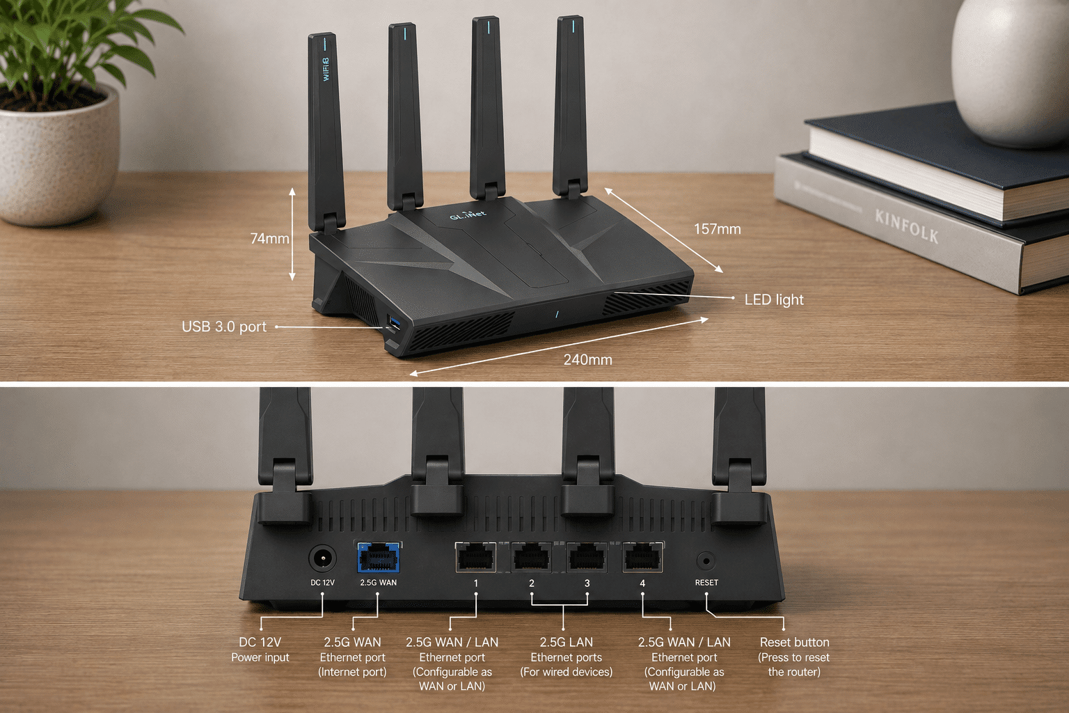 GL.iNet Flint 3e Wi-Fi 7 router for Spectrum