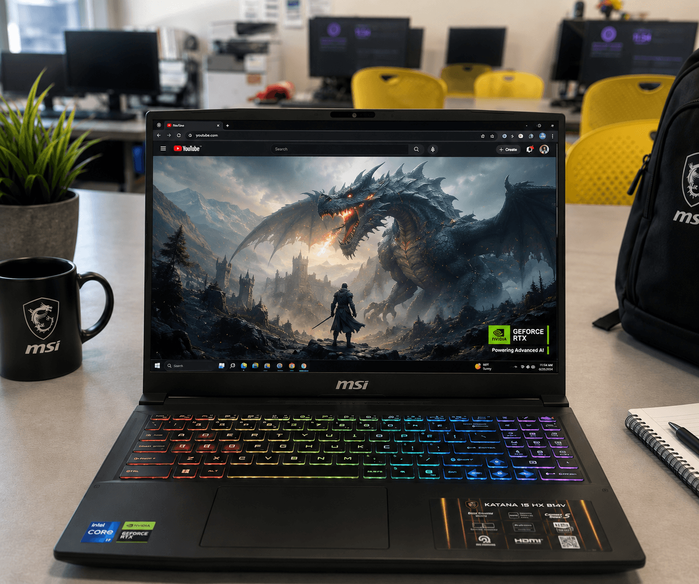 MSI Katana 15 HX RTX 5060 laptop for video editing