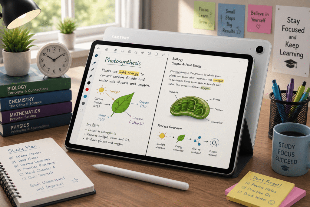 Samsung Galaxy Tab S10 FE tablet for students with S Pen