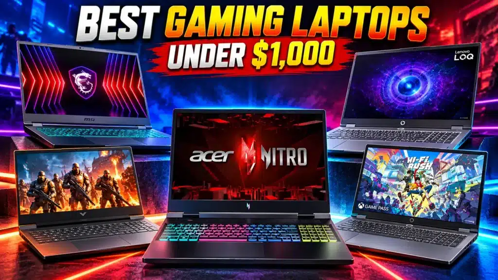 Best gaming laptops under $1,000 in 2026