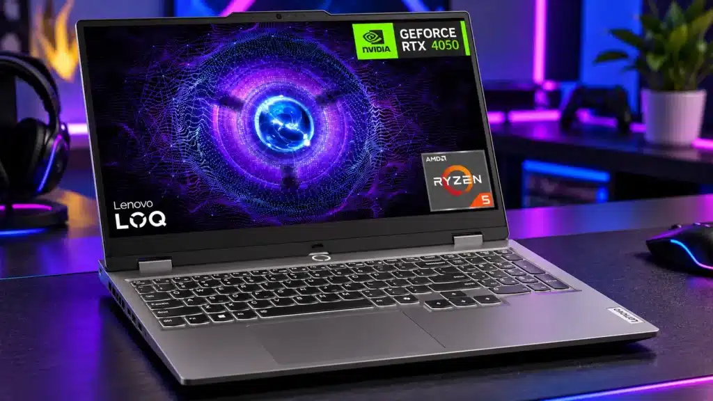 Lenovo LOQ 15 gaming laptop with RTX 4050 graphics