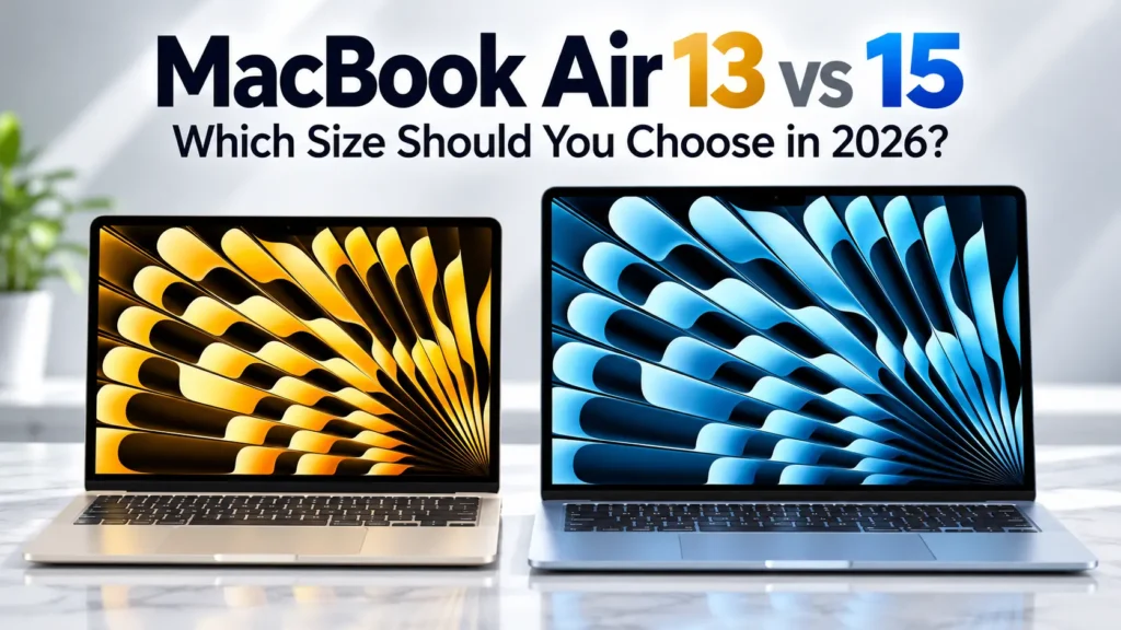 MacBook Air 13-inch vs 15-inch M5 laptops compared in 2026